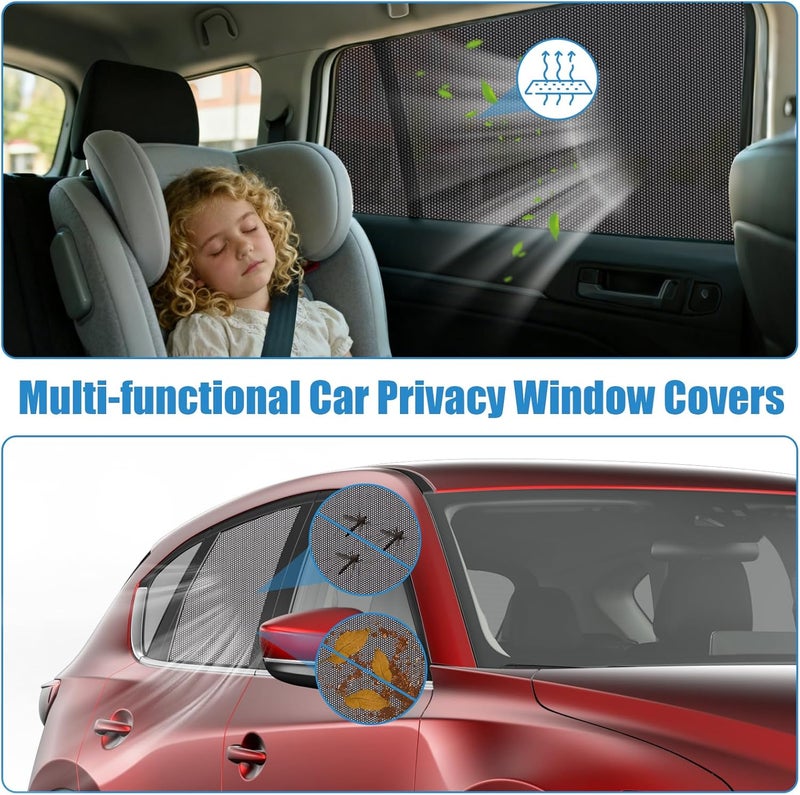 KOCZIL Car Window Shades for 2017-2023 Mazda CX-5 - Rear Side Window Sun Shade for Baby, Breathable Mesh Car Privacy Window Covers, UV Protection and Heat Insulation for Road Trips, Napping, Camping - Image 4